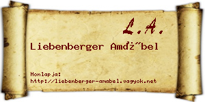 Liebenberger Amábel névjegykártya