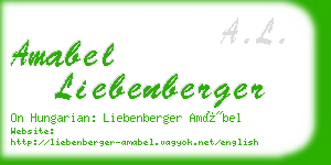 amabel liebenberger business card